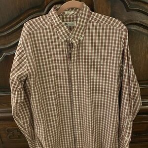 Onward Reserve Men's Button-Down Plaid Shirt in Red